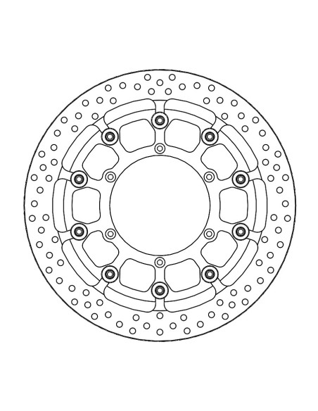 Disque de frein avant oversize 320mm Halo T-Floater supermoto MOTO MASTER - FANTIC / YAMAHA (Usage circuit uniquement)