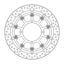 Disque de frein avant oversize 320mm Halo T-Floater supermoto MOTO MASTER - KAWASAKI KX / KXF (Usage circuit uniquement)
