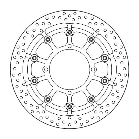 Disque de frein avant oversize 320mm Halo T-Floater supermoto MOTO MASTER - KAWASAKI KX / KXF (Usage circuit uniquement)