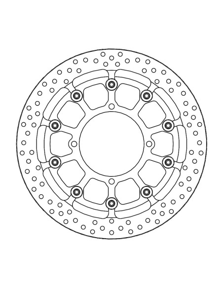Disque de frein avant oversize 320mm Halo T-Floater supermoto MOTO MASTER - KAWASAKI KX / KXF (Usage circuit uniquement)