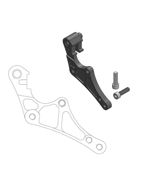 Patte de déport étrier origine MOTO MASTER - Disque SM Street 320mm - Pour étrier BREMBO - GAS GAS / HUSQVARNA / KTM