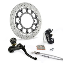 Kit frein avant complet supermotard MOTO MASTER - Disque Halo T-Floater 320mm - GAS GAS / HUSQVARNA / KTM (avec éclairage)