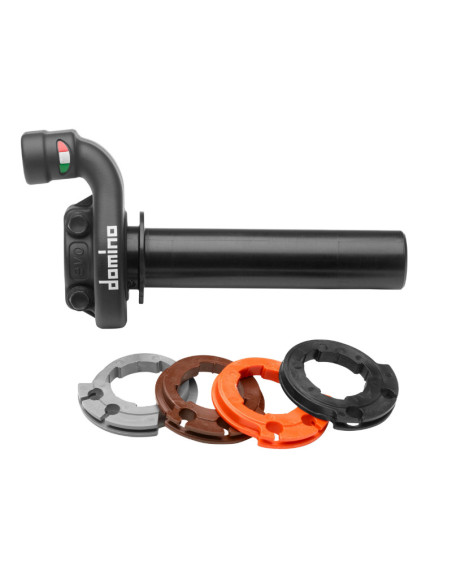 Poignée de gaz DOMINO KRK EVO sans revêtements - HONDA - KAWASAKI - HUSQVARNA - KTM - SUZUKI
