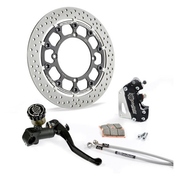 Kit frein avant complet supermotard MOTO MASTER - Disque Halo T-Floater 320mm - FANTIC / YAMAHA YZ - YZF (avec éclairage)