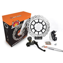 Kit frein avant complet supermotard MOTO MASTER - Disque Flame 320mm - TM RACING (avec éclairage)