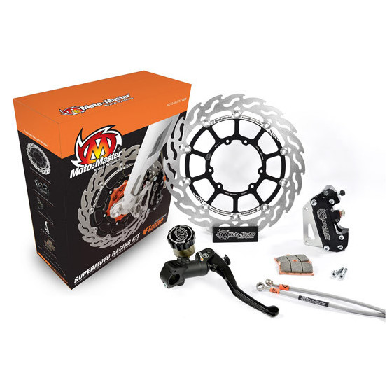 Kit frein avant complet supermotard MOTO MASTER - Disque Flame 320mm - TM RACING (avec éclairage)