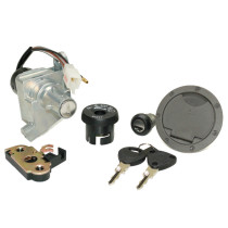 Contacteur à clé MBK 50 Nitro / Yamaha 50 Aerox 1997-2002 (avec serrure de selle et bouchon d'essence - premium)