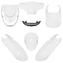 Kit carénages scooter Peugeot 50 Kisbee 2T / 4T 2010-2020 Blanc verni (V3)