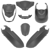 Kit carénages scooter Peugeot 50 Kisbee 2T / 4T 2010-2020 Gris mat (V2)