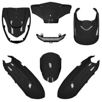 Kit carénages scooter Peugeot 50 Kisbee 2T et 4T 2010-2020 Noir brillant (V2)