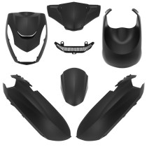 Kit carénages scooter Peugeot 50 Kisbee 2T / 4T 2010-2020 Noir mat (V2)