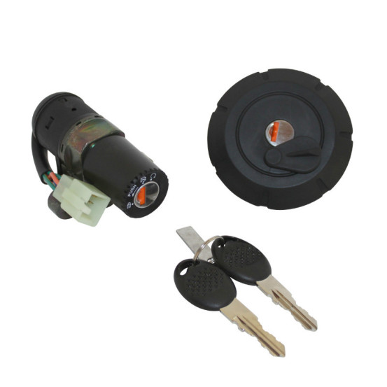 Contacteur à clé MBK 50 X-Limit / Yamaha 50 DTR (avec bouchon d'essence)