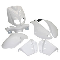 Kit carénages scooter Peugeot 50 TKR/Trekker après 2007 Blanc brillant