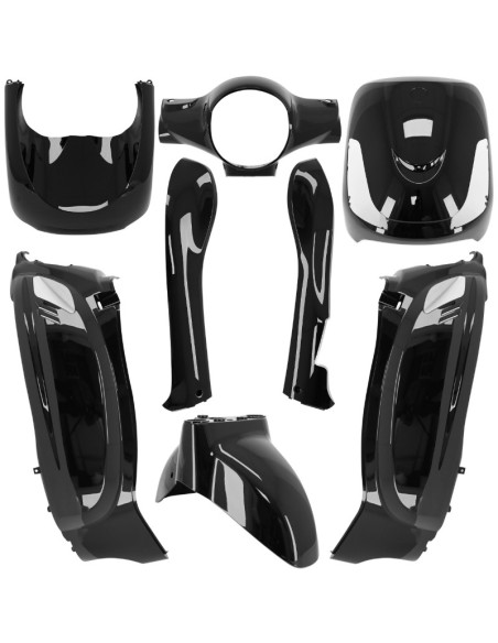 Kit carénages scooter Sym 50 / 125 Fiddle 2T / 4T Noir verni
