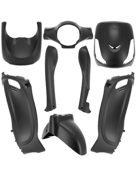 Kit carénages scooter Sym 50 / 125 Fiddle 2T / 4T Noir mat