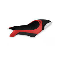 Housse de selle modèle Confort rouge et blanche TAPPEZZERIA - Avec logo brodé - MV AGUSTA DRAGSTER 800 2019-22
