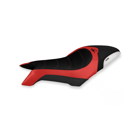 Housse de selle modèle Confort rouge et blanche TAPPEZZERIA - Avec logo brodé - MV AGUSTA DRAGSTER 800 2019-22