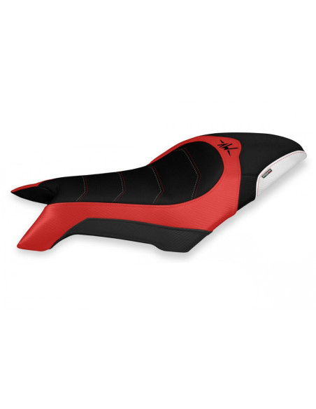 Housse de selle modèle Confort rouge et blanche TAPPEZZERIA - Avec logo brodé - MV AGUSTA DRAGSTER 800 2019-22