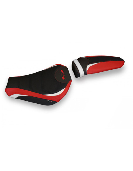 Housse de selle modèle Ultragrip rouge et blanche TAPPEZZERIA - Avec logo brodé - MV AGUSTA F3 2012-22