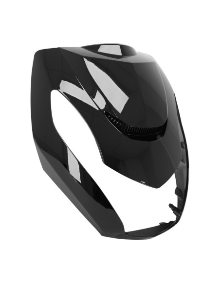 Carénage tablier avant supérieur scooter Peugeot Kisbee 2T / 4T 2010-2020 Noir brillant (V2)