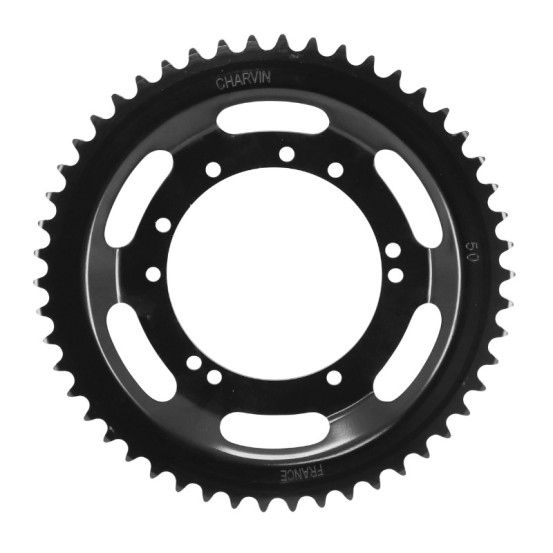 Couronne 50 dents int.94mm 10T Peugeot 103 Noir (roue Acier à batons)