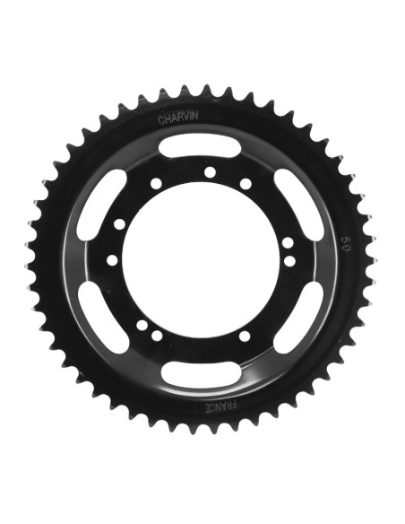 Couronne 50 dents int.94mm 10T Peugeot 103 Noir (roue Acier à batons)