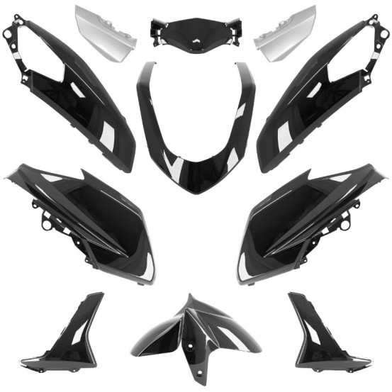 Kit carénages maxiscooter Yamaha 125 N-Max 2015-2020 Noir brillant