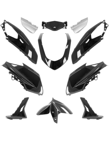 Kit carénages maxiscooter Yamaha 125 N-Max 2015-2020 Noir brillant