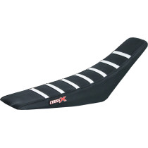 Housse de selle CrossX avec bandes Husqvarna 85 TC 2013-2017 Noir-Noir-Blanc
