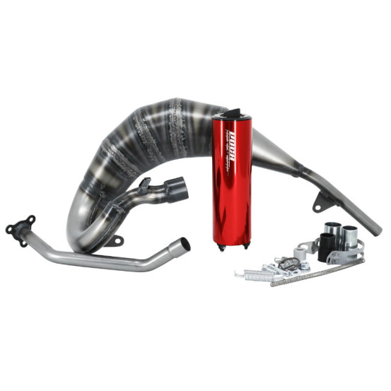 Pot d'échappement Voca Cross Rookie Beta 50 RR 2021-2024 (passage haut - silencieux Aluminium Rouge)