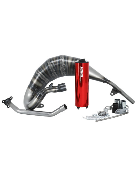 Pot d'échappement Voca Cross Rookie Beta 50 RR 2021-2024 (passage haut - silencieux Aluminium Rouge)