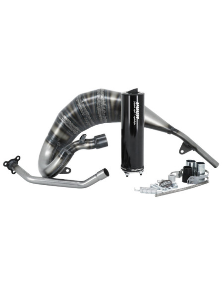 Pot d'échappement Voca Cross Rookie Beta 50 RR 2021-2024 (passage haut - silencieux Aluminium Noir)