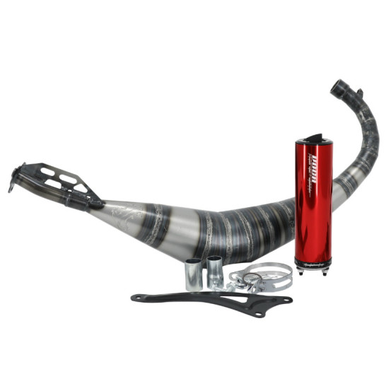 Pot d'échappement Voca Cross Rookie Beta 50 RR 2021-2024 (passage bas - silencieux Aluminium Rouge)