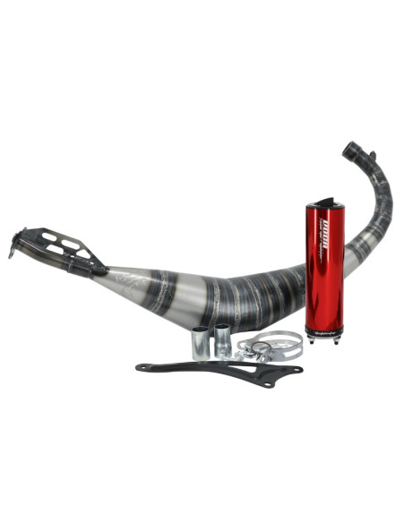 Pot d'échappement Voca Cross Rookie Beta 50 RR 2021-2024 (passage bas - silencieux Aluminium Rouge)