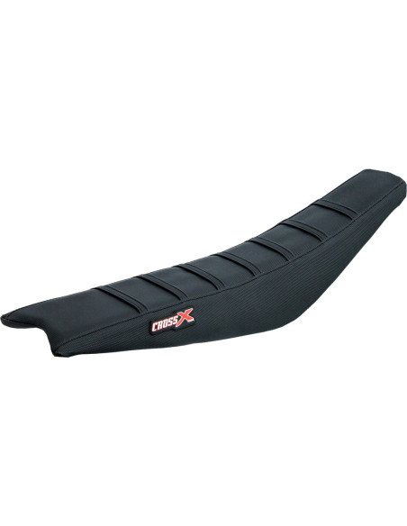 Housse de selle CrossX avec bandes Yamaha 450 WR-F 2012-2015 Noir-Noir-Noir