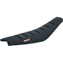 Housse de selle CrossX avec bandes Yamaha 85 YZ 2002-2020 Noir-Noir-Noir