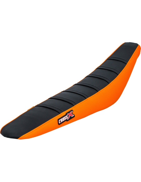 Housse de selle CrossX avec bandes KTM 50 SX 2016-2023 Noir-Orange-Noir