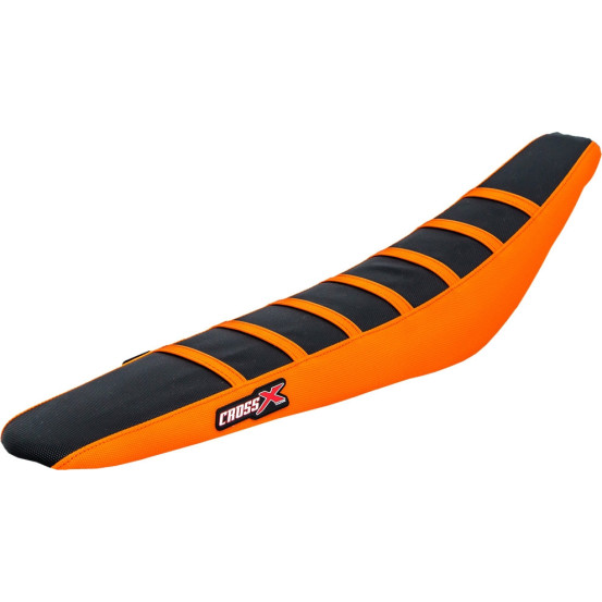 Housse de selle CrossX avec bandes KTM 85 SX 2018-2022 Noir-Orange-Orange