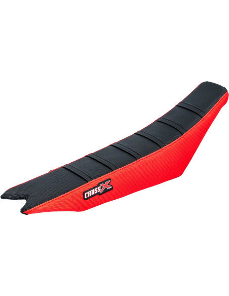 Housse de selle CrossX avec bandes Gas Gas EC-ECF 2018-2020 Noir-Rouge-Noir
