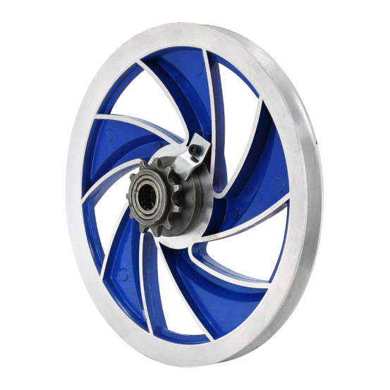 Poulie aluminium Ellipse Peugeot MBK / Motobécane 51 / 103 SP / MVL Bleu (pignon 11 dents)
