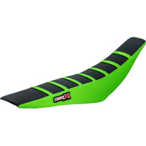 Housse de selle CrossX avec bandes Kawasaki 85 KX 2014-2022 Noir-Vert-Vert