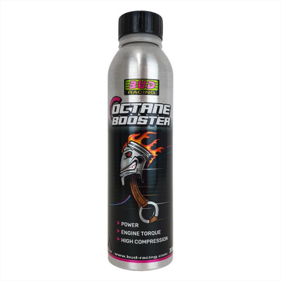 Additif essence octane Booster BUD RACING Max Power 2T et 4T 300ml