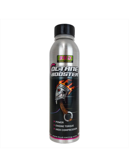 Additif essence octane Booster BUD RACING Max Power 2T et 4T 300ml