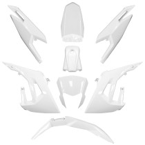 Kit carénages 50 à boite Derbi 50 Senda DRD / Gilera RCR / SMT après 2018 Blanc brillant