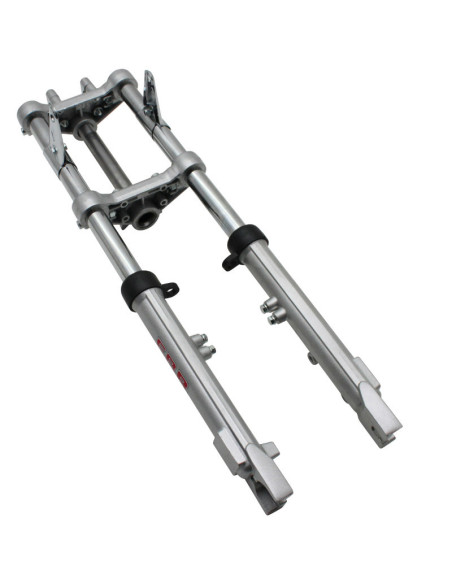 Fourche EBR hydraulique Peugeot 103 / MBK / Motobécane 51 Aluminium Argenté