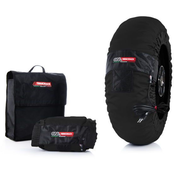 Paire de couvertures chauffantes noires Termorace One - 80°C - Taille 2XL