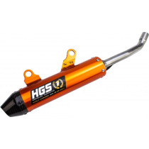 Silencieux alu Orange embout carbone HGS KTM HUSQVARNA 125 SX TC 2016 - 2018