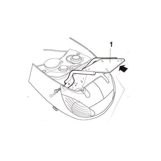 Support Top Case SHAD Top Master Peugeot Vivacity 50 / 125 1999-2007