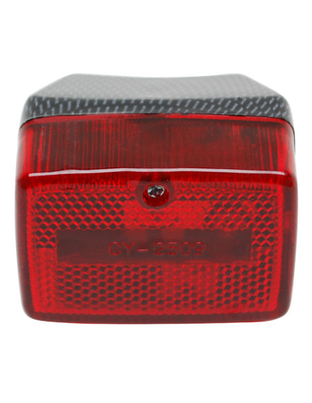Feu arrière rouge complet rouge/carbone Peugeot 103/MBK/Motobécane 51