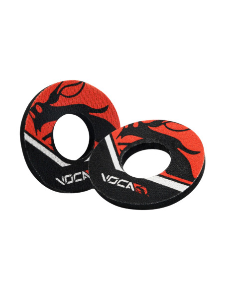 Donuts de poignées moto Voca Off Road Noir /Rouge